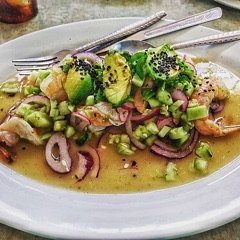 Aguachiles · Pescado salsa verde