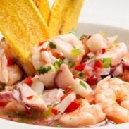 Ceviches · Camarón cocido