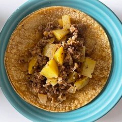 Tacos Turf · Chorizo español
