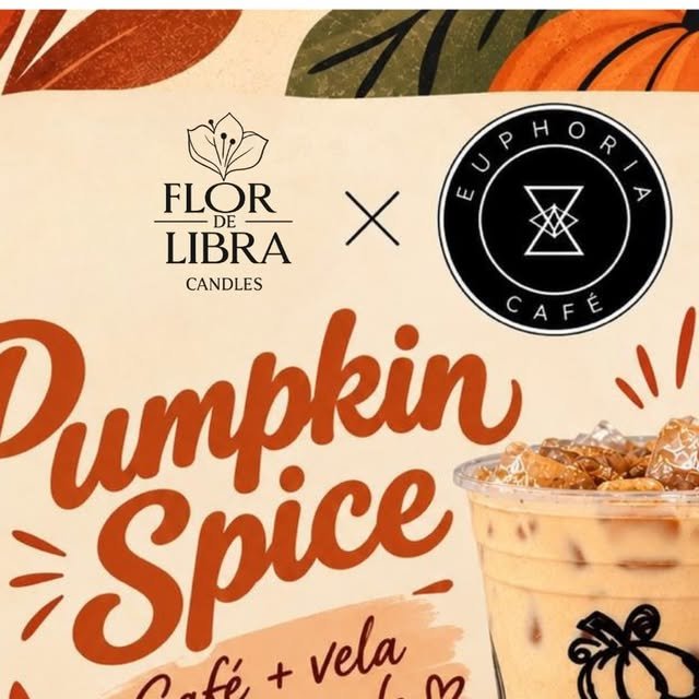 Pumpkin Spice frío de Euphoria con la colaboración de velas Flor de Libra