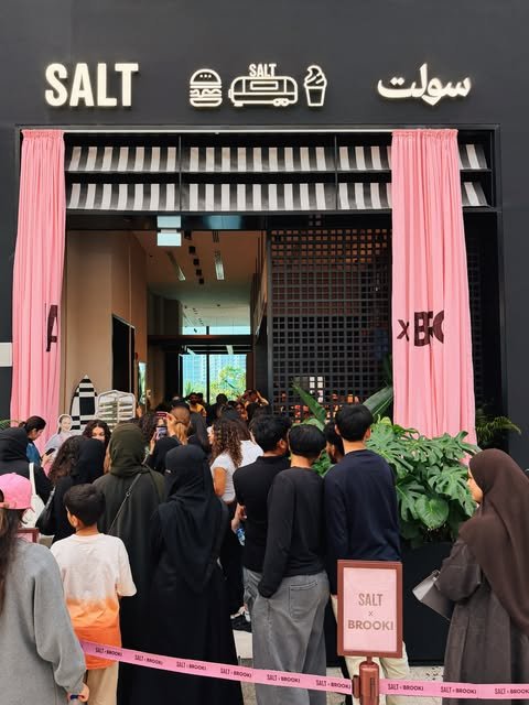 Queue outside a SALT store during the Brooki collab