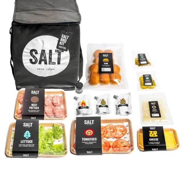 SALT Barbeque kit with wagyu patties, buns and sauces